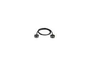 C2G 52147 Serial RS232 DB9 Cable with Low Profile Connectors F/F, In-Wall CMG-Rated, Black (3 Feet, 0.91 Meters)