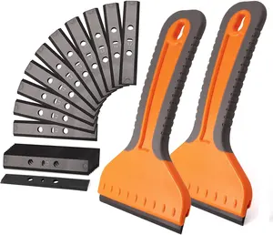 4-inch Blade Scraper, 2 PCS Big Blade Scraper Sticker Remover Scraper Tool with 20 Pcs Blades for Glue Label Decal Wallpaper Removing