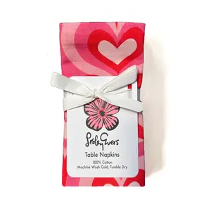 NAPKINS set of 4 Mod Hearts