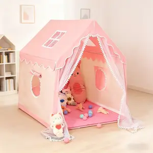 Princess Fairy Tale Castle Tent, Kids Fun Pretend Play House, Secret Base & Sleeping Tent, Portable Outdoor Playhouse, Birthday Christmas Thanksgiving Halloween Party Decor, Holiday Gift, No Accessories & Lights