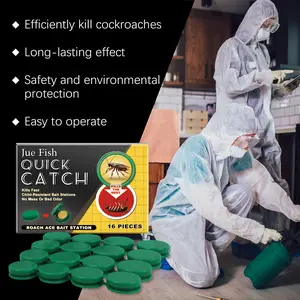 (1 box contains 16 pellets) Cockroach bait gel, specially formulated for indoor cockroach control in homes, living rooms, and kitchens.Suitable for various insects.