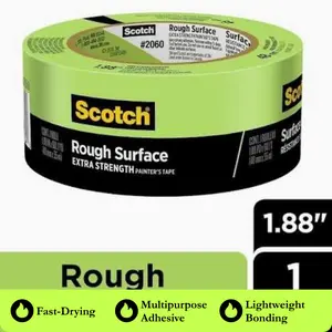 3M Scotch 2060 Rough Surface Painter’s Tape, 1.88 in x 60 yd (48 mm x 55 m)