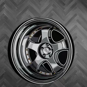 Round Car Wheel Pattern Floor Mat, Non-slip Floor Carpet, Decorative Rug for Home Living Room Bedroom Kitchen, Home Decor