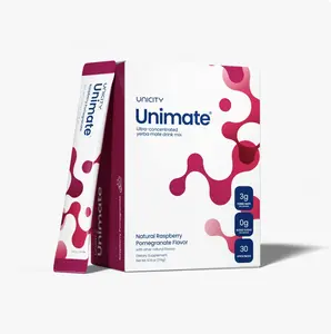 Unicity Unimate Yerba Mate Drink - Raspberry Pomegranate - 1 box (30 stick packs)