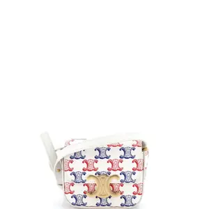 Pre-owned Celine Canvas Coated Shoulder Bags Triomphe Shoulder Bag Triomphe Coated Canvas Mini by Rebag