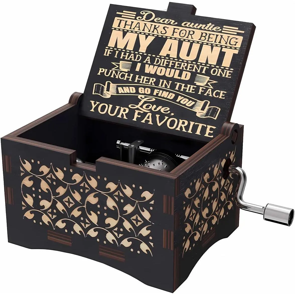 Aunt/Auntie Gifts from Niece/Nephew, Personalize Engraved  Box, for Christmas/Birthday//Mothers Day