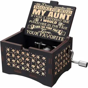 Aunt/Auntie Gifts from Niece/Nephew, Personalize Engraved  Box, for Christmas/Birthday//Mothers Day