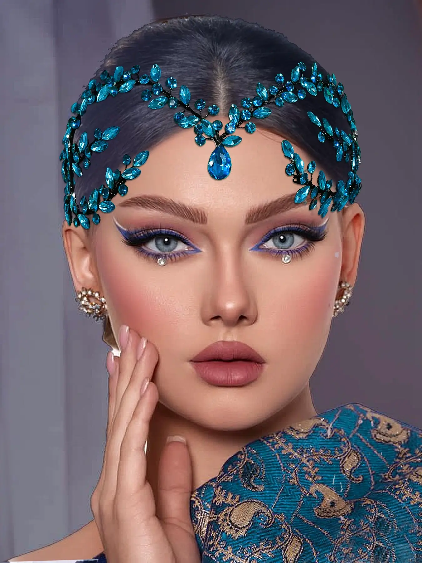 Luxurious Rhinestone Hair Band Headband Wedding Bride Bridal Elegant Styling Accessory Party Dance Festival Performance Costume Valentine's Day Birthday Gift Bridal Headpiece Bridal Hair Accessories