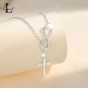 Lucky cross pendant necklace, hypoallergenic, suitable for daily wear and vacation