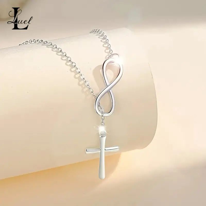 Lucky cross pendant necklace, hypoallergenic, suitable for daily wear and vacation