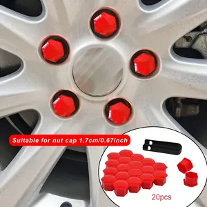 17 mm Universal Automobile Tire Lug Nut Cap, Hub Decorative Plastic Shell, Nut Protective Cover