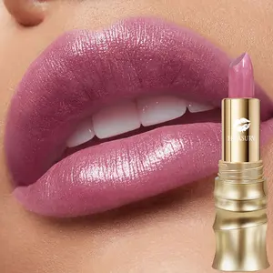 Huasurv Glitter Lipstick Balm, Moisturizing Hydrating Glossy Shine Finish, Long-Lasting High Pigment, Matte Pearl Color, Perfect for Weddings & Parties, Makeup
