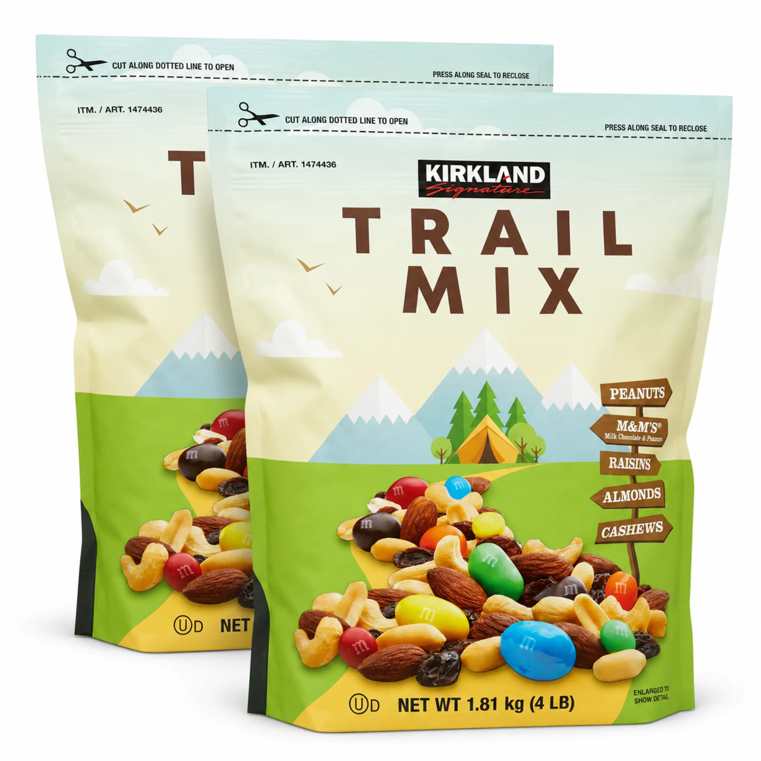 Kirkland Signature Peanut-Infused Dried Sweet Chocolate Milk Snack Trail Mix - 8 Lbs (2 Packs of 4 Lbs)