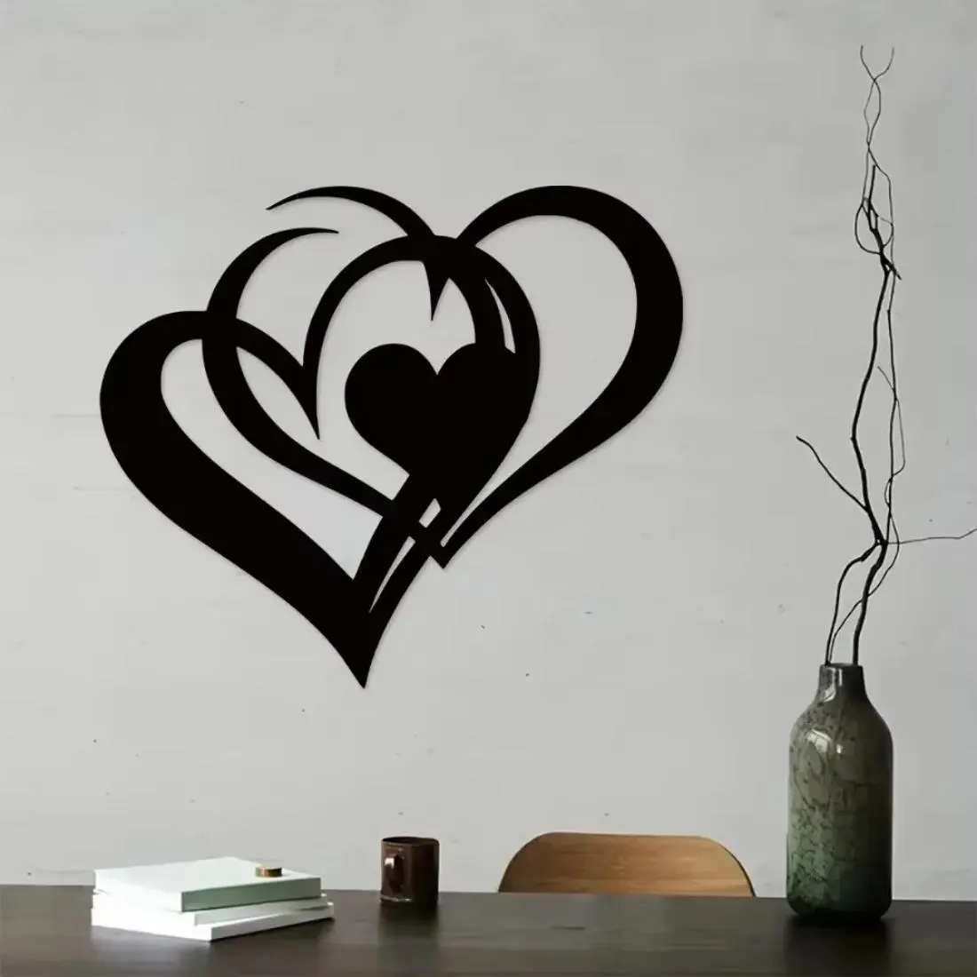 Heart Shaped Metal Wall Art, Durable and Beautiful Artistic Decoration, Easy to Hang, Perfect Thoughtful Gift for Any Occasion