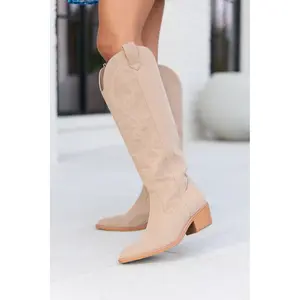 Shania Tan Tall Cowboy Boots
