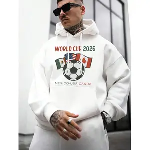 World Cup 2026 Mexico Usa Canada, Man Sweatshirts, White Hoodie Graphic Hoodie, Cotton Hoodie, Men's Coat Essentials Hoodie, Men's Clothes, Men's Gifts, Men's Winter Clothes