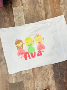 Princess Friends Full Size Personalized Pillow Case