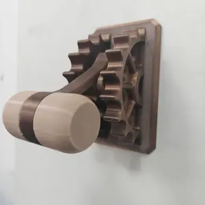 Gothic Victorian Wall Decorative Switch Cover with Pull Rod, Gear Lever Steam Punk Atmosphere Slider Relief Home Office Party Decoration Flip Lid Light Switch Cover No Battery Required with Screws