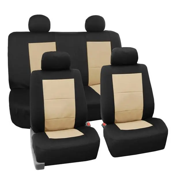 Premium Motorcycle Full Set Seat Cover Solutions - Adjustable Straps, Waterproof, Concealed Hook and Loop Opening, Removable, Beige, Rear Included, Multi-Color Options, Heated Seats Compatible, Rear Seat Cover, Hook-Loop