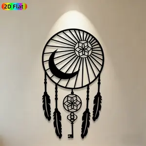1pc Dreamcatcher Metal Wall Art,Dreamcatcher Statue Mural, Ideal Gift for New Year, Christmas, Dreamcatcher Enthusiasts, Rust-Resistant Metal Wall Decor Wall Sculptures, Perfect for Bedroom Wall & Garden Fence, Unique Home Decor