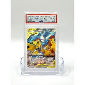 2019 Pokemon TCG—Moltres & Zapdos & Articuno GX #66 Hidden Fates—UR Foil PSA 10