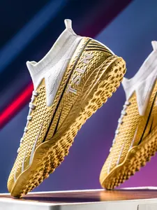 Men's Letter Pattern Lace Up Football Shoes, Sporty Lightweight Breathable Comfortable Football Shoes, Professional Football Cleats for All Seasons, Football Boots