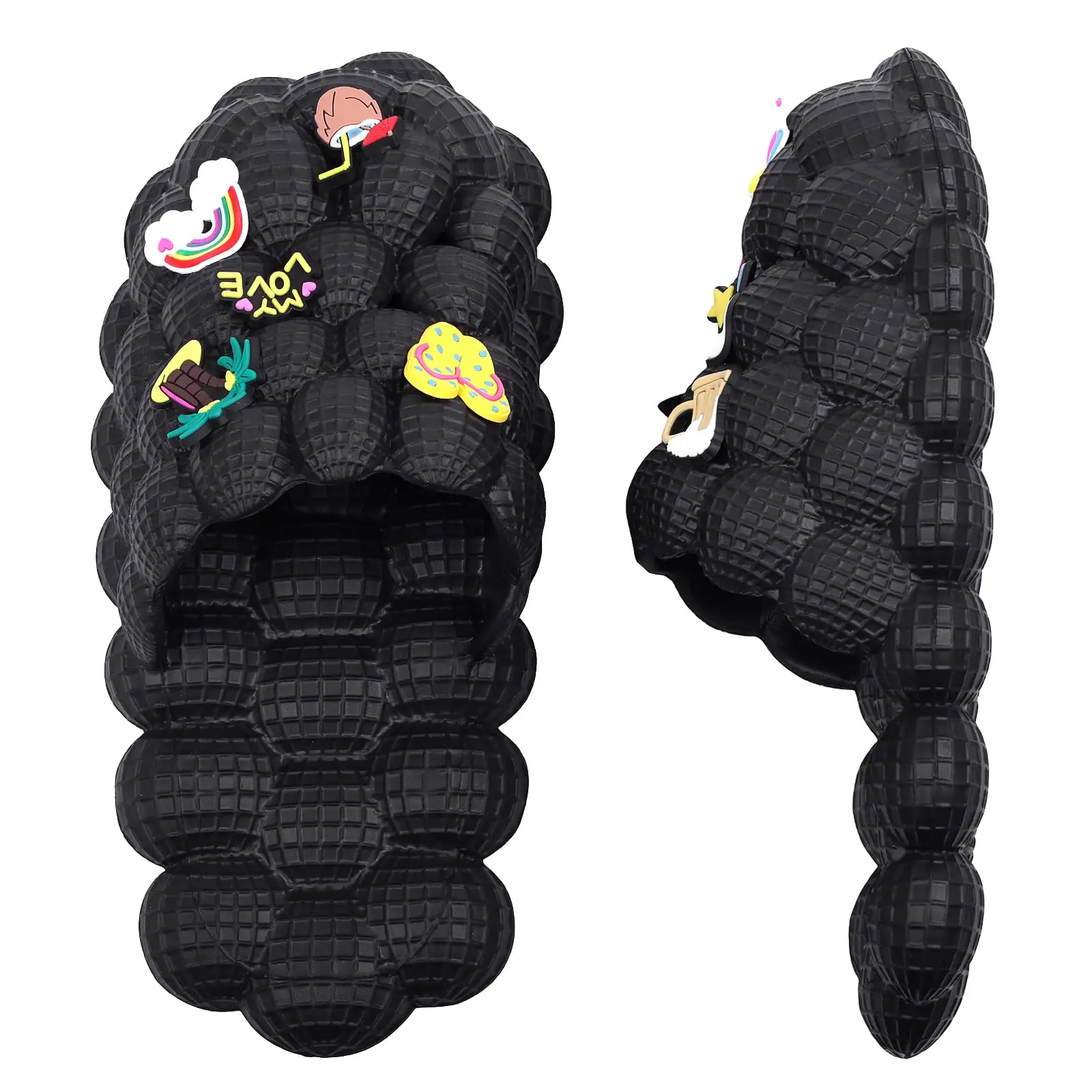 Kids Bubble Slides Golf Ball Shoes, Boys Girls Funny Lychee Massage Bubble Slippers, Non-Slip Thick Sole House Slippers Shower Sandals