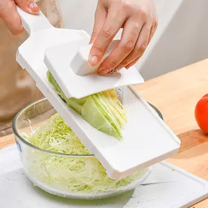 Large Cabbage Slicer Shredder Set, Includes Hand Protector, Ergonomic Handle, Stainless Steel Kitchen Tool for Salad Prep, Cabbage Cutting Shredder, Durable Vegetable Slicer