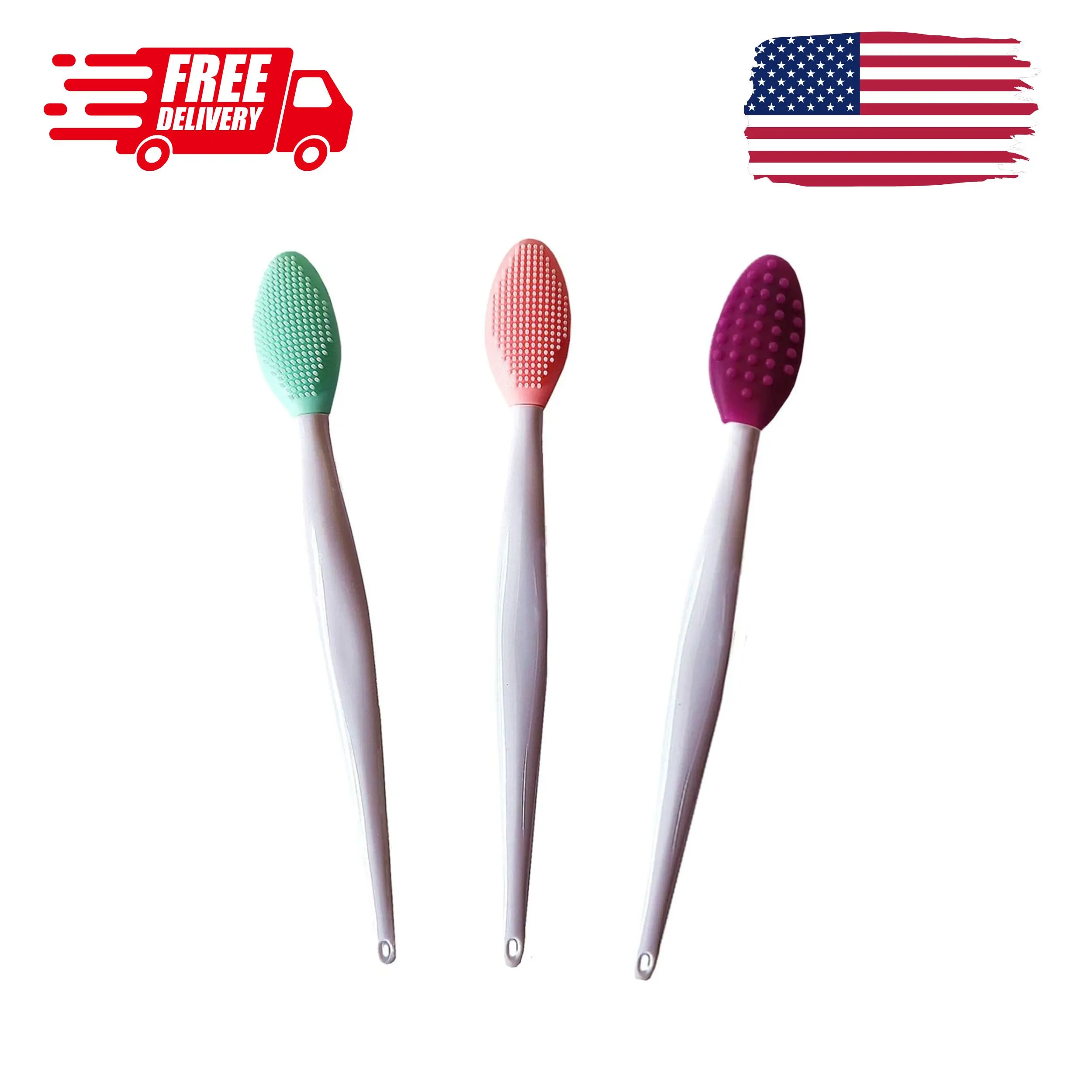 3 Pcs Lip Scrub Brush,Lip Scrubber Exfoliator