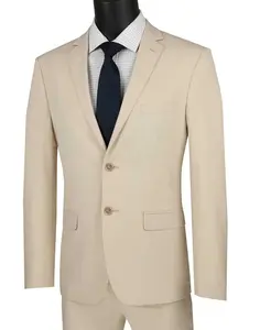 Beige Ultra Slim Fit Stretch 2-Piece Suit