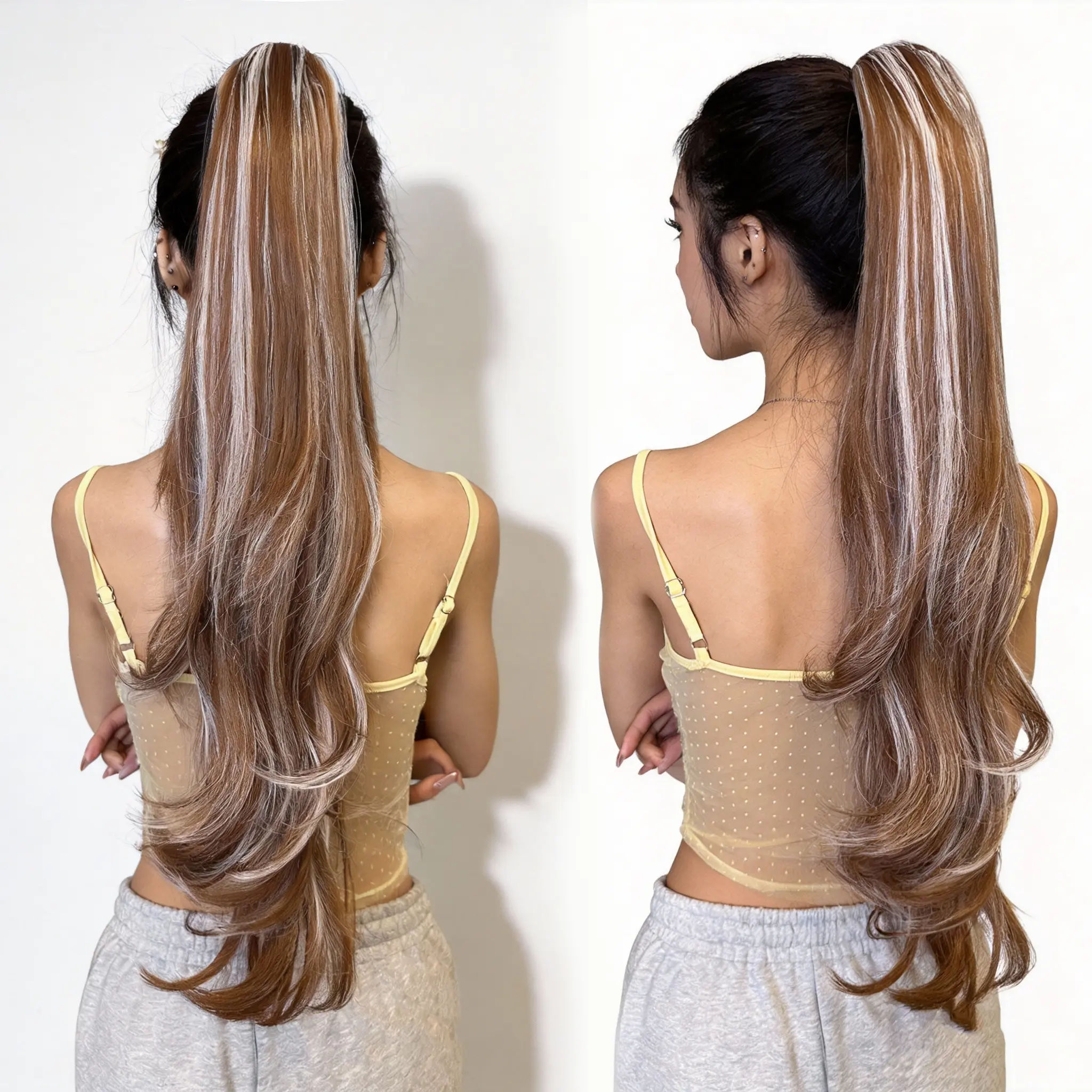 Caramel Brown with Blonde Highlights 26Inch