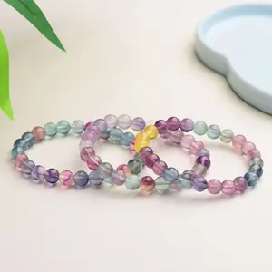 Natural crystal bracelet, fluorite bracelet