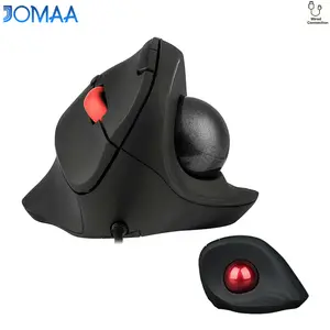 JOMAA Wired Trackball Mouse Vertical Ergonomic Mice Thumb Control Smooth Tracking Roller Ball Tilt Scroll Computer Mouse for PC, Laptop Home Office 600/800/1200/1600 DPI