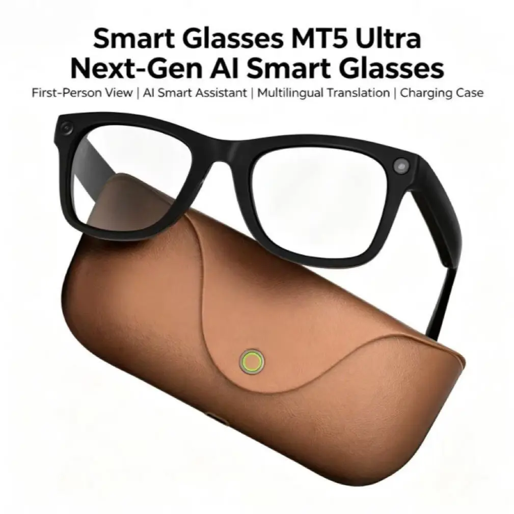 Lightweight Smart Bluetooth-compatible Glasses, Ip65 Waterproof Dustproof, Dual Mic Noise Cancellation, Touch Control, Blue Light Filter, Ai Assistant