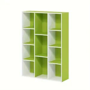 11 cubic bookshelf, suitable for storing books, very suitable for living rooms, bedrooms, home offices or dormitories, sturdy structure, ample storage space, modern design, very suitable for organizing books, decorations, and personal items