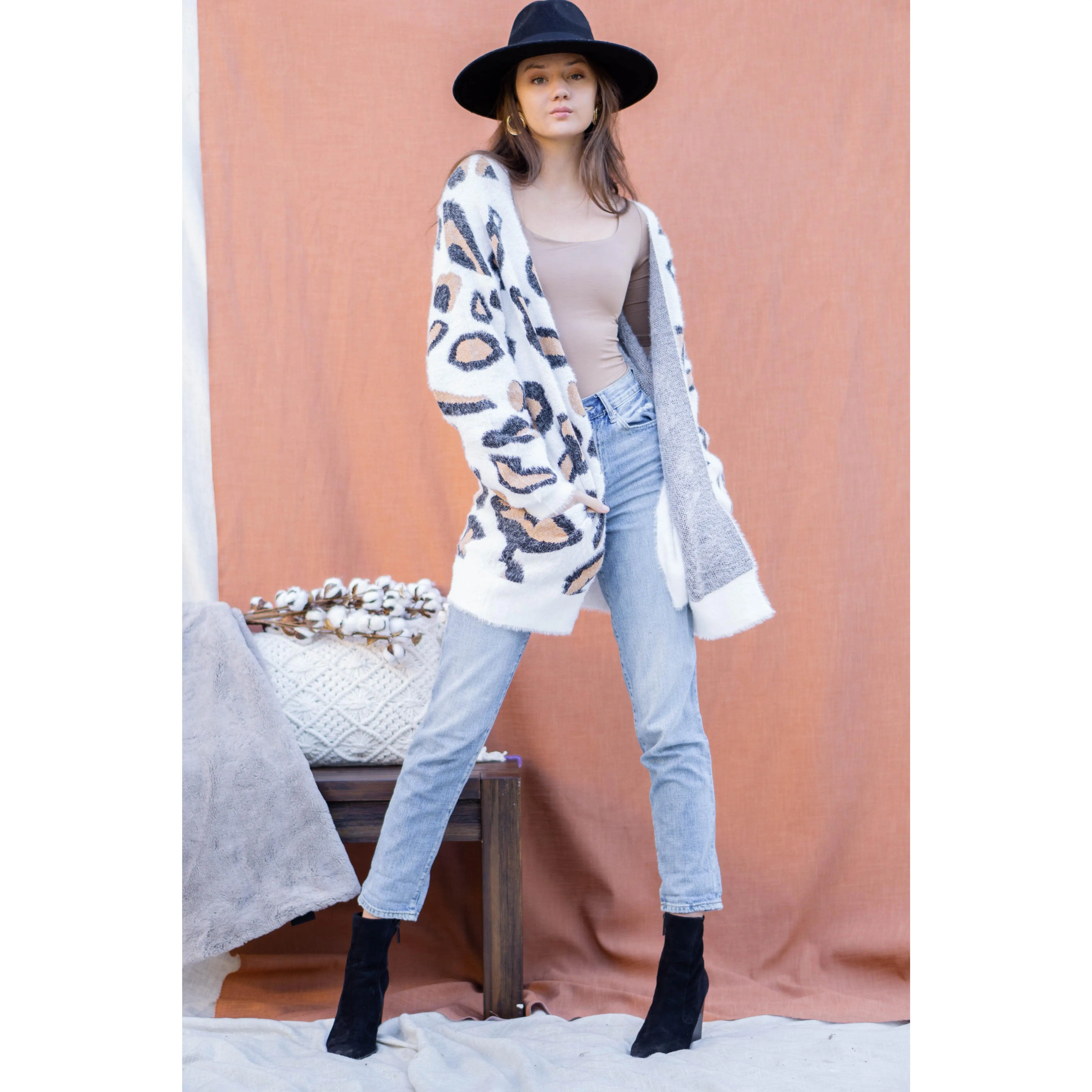 Fuzzy Cheetah Cozy Cardigan