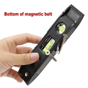 Magnetic Fish Level Spirit Level, 6-Inch Bubble Magnetic Measurement Tool, Multi-Functional Portable Plastic Level Gauge