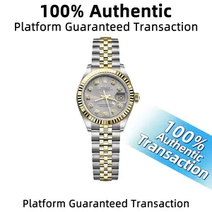 Rolex 69173 with engine-turned bezel, aftermarket gray dial, 26mm two-tone automatic watch WHP041709/WHP041549/WHP041608