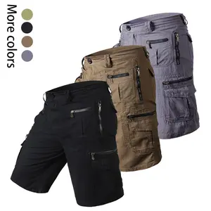 Men’s outdoor tactical cargo shorts  quick-drying, lightweight, multi-pocket, pure cotton, breathable; hiking/mountaineering shorts suitable for hiking, camping, and fishing.