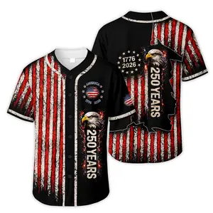 250th Anniversary United States Shirt, Patriotic Eagle Jersey, Patriotic Bald Eagle 1776-2026 Celebration, 4th Of July Gift, 250 Years Baseball Jersey, We The People Eagle Statue of Liberty 4th of July Jersey