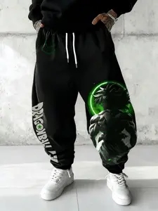 Men's Broccoli Graphic Print Fitted Joggers, Women's Lightweight Active Wear, Natural Waist Design, All-Season Comfortable Fit