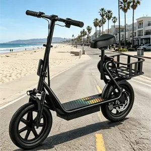 Electric Scooter with Large Rear Basket – 48V 22.5Ah Battery, 22MPH Top Speed, 21-27 Miles Range, Smart Commuting
