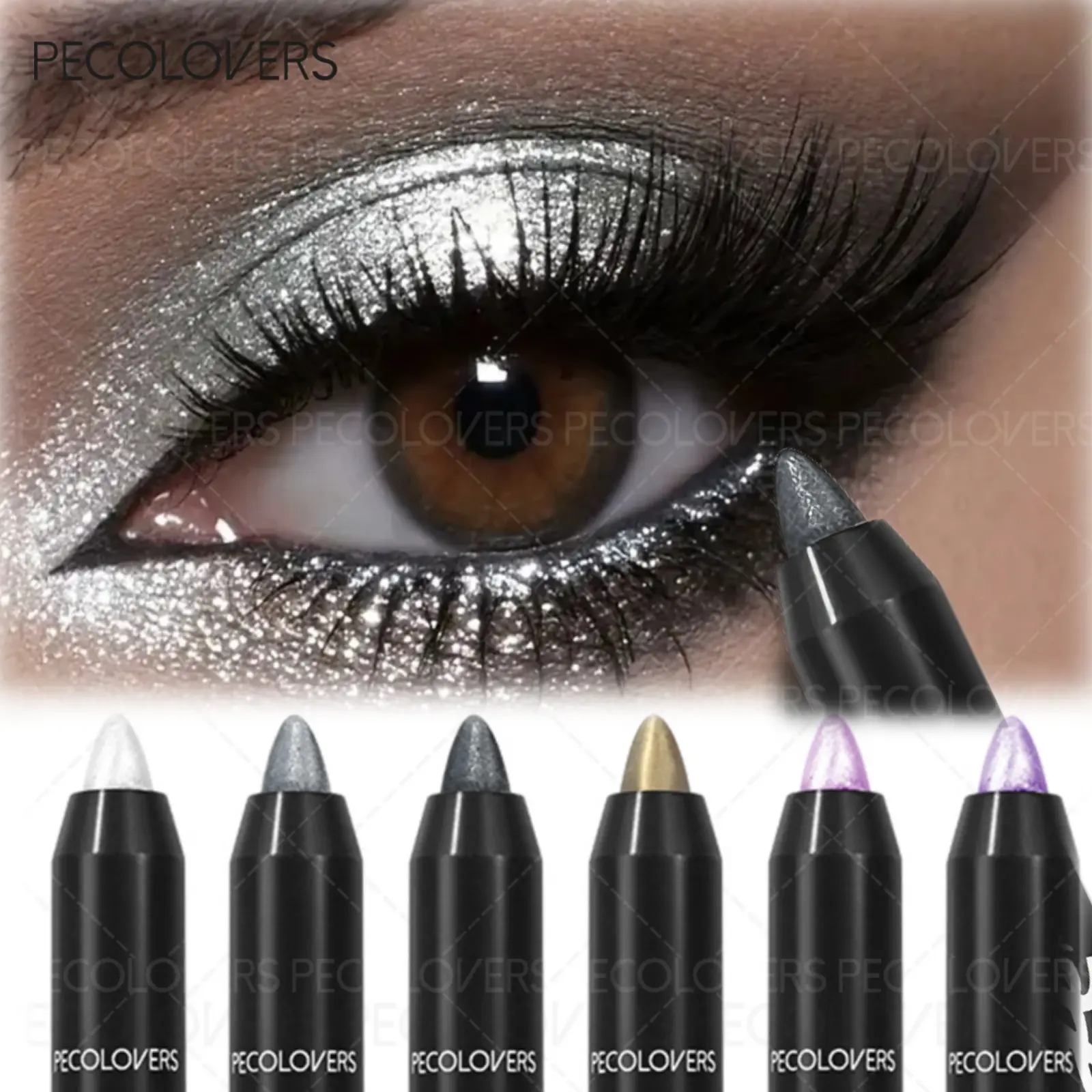 Sequin Eyeshadow Pencil Waterproof Diamond Glitter Highlighter Stick Pearl White Silkworm Eyeliner Pen Korean Makeup Cosmetics Shimmer Eyeshadow