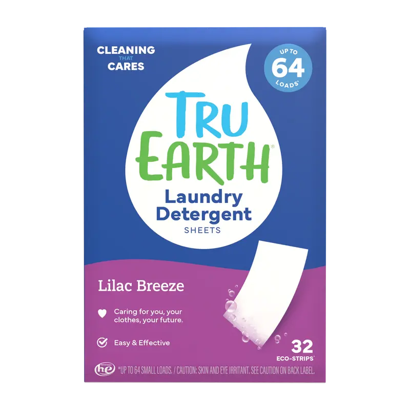 Tru Earth Laundry Detergent Sheets Lilac Breeze - No Plastic Jugs, No Measuring, No Mess
