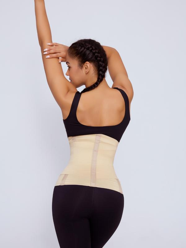 Sculpt Touch Hourglass Girdle - 3-Layer Adjustable Plus Size Waist Trainer Belts for Women High Coverage Nylon Shapewear Corset Tummy Control Compression Faja Comfortable Womenswear for All Body Types Sportswear Activewear Basic Minimalist Design