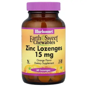 Bluebonnet Nutrition EarthSweet® Chewables, Zinc Lozenges, Orange, 60 Lozenges