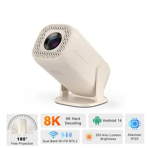 V5 Mini Projector 720p Resolution, Wifi6 & Bluetooth-compatible 5.0, Quad-Point Keystone Correction, Home Office Camping Projection