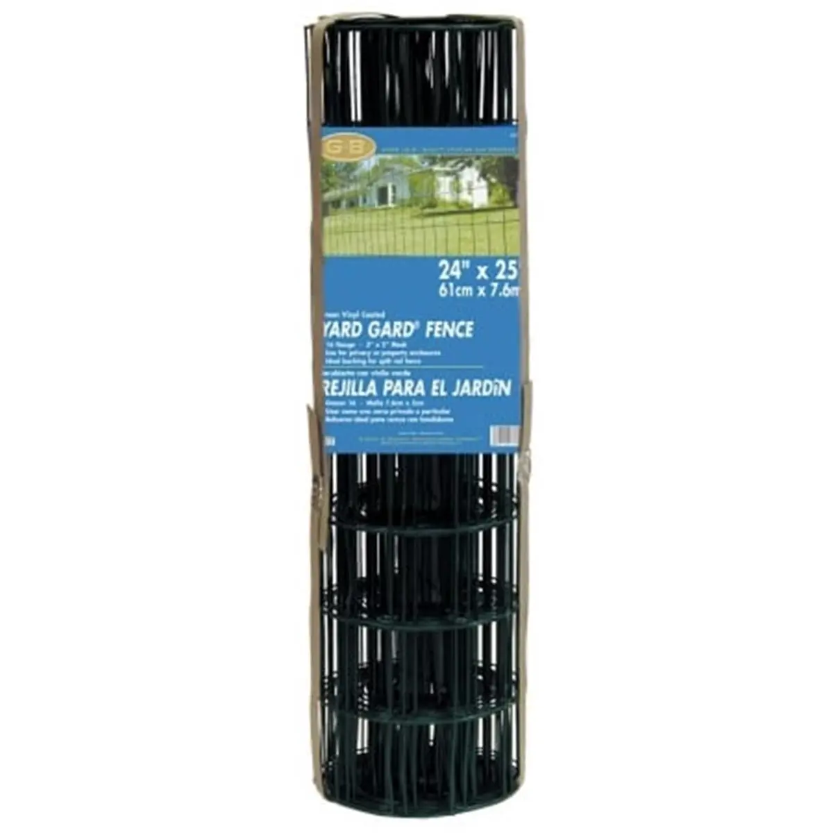 Mat 24in. x 25 Dark Green YardGard PVC Coated Welded Wire, Outdoor, 24X25 Size, Property Divider