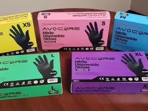 AVOCORE Black Nitrile Disposable Gloves 3Mil Powder-Free 1000PCS for Multipurpose