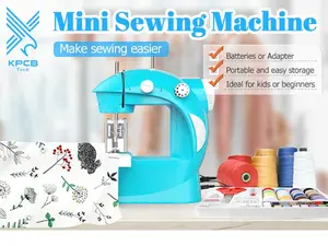 KPCB Tech Mini Sewing Machine for Beginners with 42 PCS Sewing Kit Blue Handheld